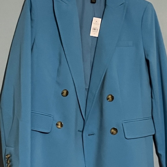 SELLING ANN TAYLOR BLAZER for WOMEN SIZE 2 COLOR BLUE LONG SLEEVE BNWT - Picture 6 of 8